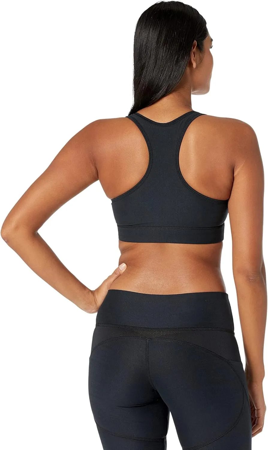 UFC Core Zip Front Sports Bra for Women – Scoop Neckline – Racerback Design – Blended Polyester