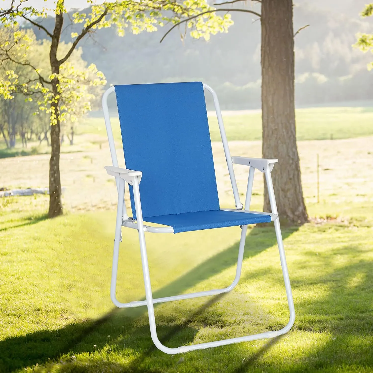 Ultra-Lightweight Beach Chair for Adults, 600D Polyester Folding Camping Chair, Backpack Portable Compact Design for Outdoor, Backyard, Fishing, Picnic, Sand, Blue, 20.47 * 21.46 * 29.72 in