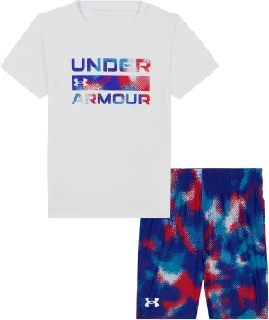 Under Armour Boys Boys' Short Sleeve Tee and Short Set, Lightweight and Breathable