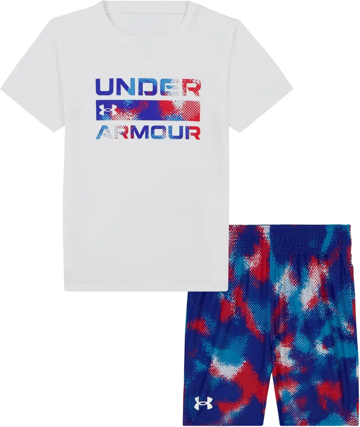 Under Armour Boys Boys' Short Sleeve Tee and Short Set, Lightweight and Breathable