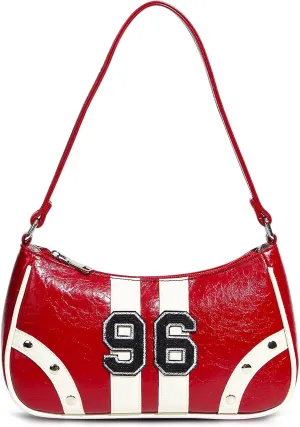 Underarm Bag for Women, Sports Style HandBag, Retro Shoulder Bag, Tote Bag Suitable for Important Occasions, Work, Travel(Red)