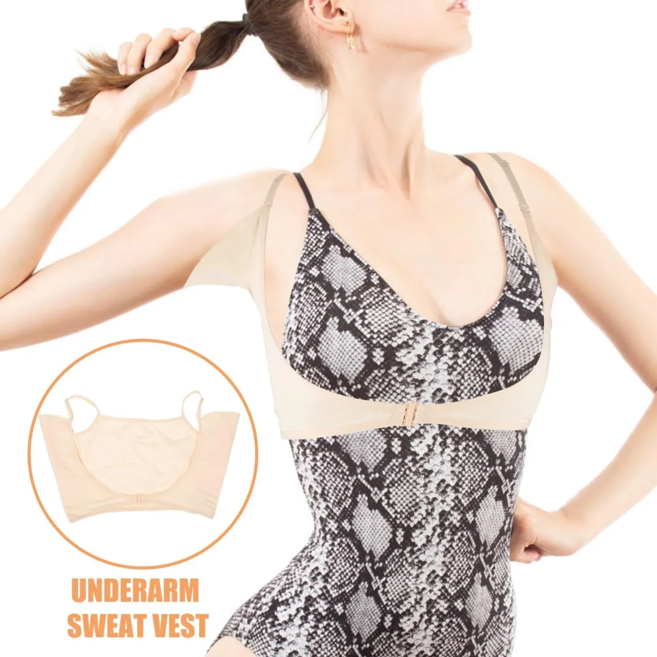 Underarm Sweat Vests Breathable Armpit Sweat Proof Shirts Armpit Sweat Pads Reusable Armpit Sweat Guard Sweatproof Undershirts Women Dress Shields for Underarm