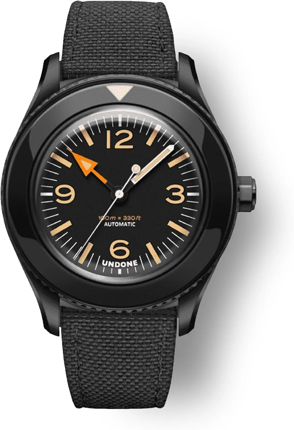 UNDONE Basecamp Classic ANC Cali Designs, 40mm Case Size, 100M Water Resistance Men's Automatic Wrist Watch, Leather/Nylon/Fabric