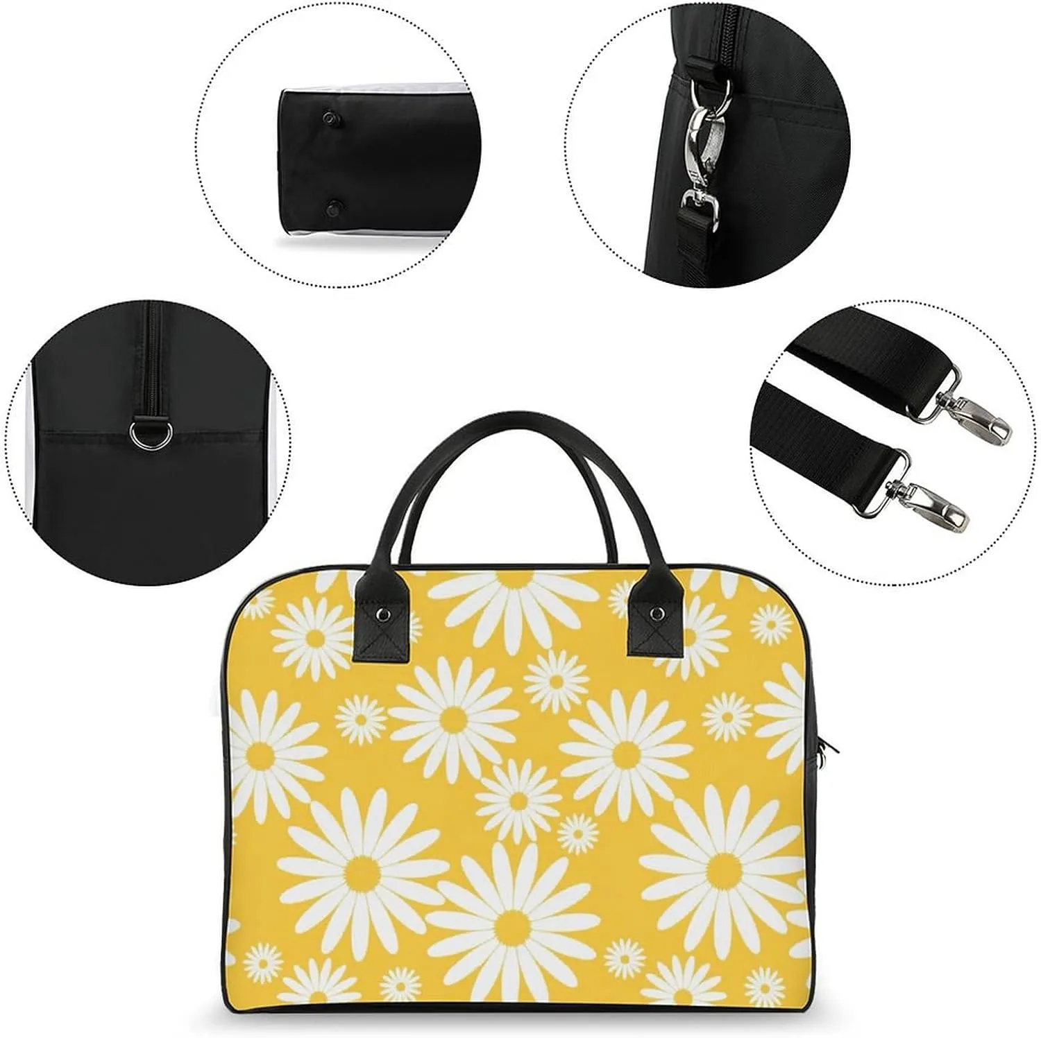 Unisex Crossbody Nylon Colorful Butterfly Elegant Handbag for Traveling 13" X 19" X 8"