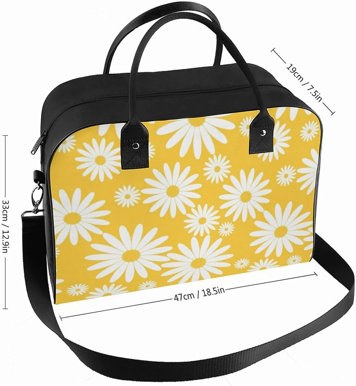 Unisex Crossbody Nylon Colorful Butterfly Elegant Handbag for Traveling 13" X 19" X 8"