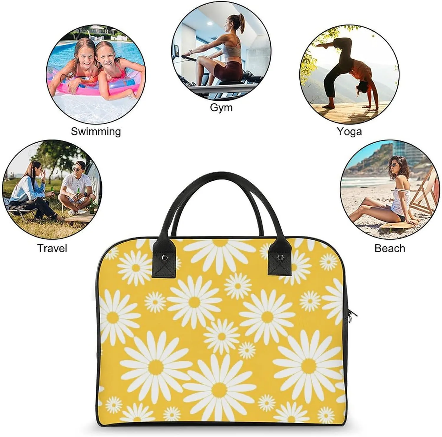 Unisex Crossbody Nylon Colorful Butterfly Elegant Handbag for Traveling 13" X 19" X 8"