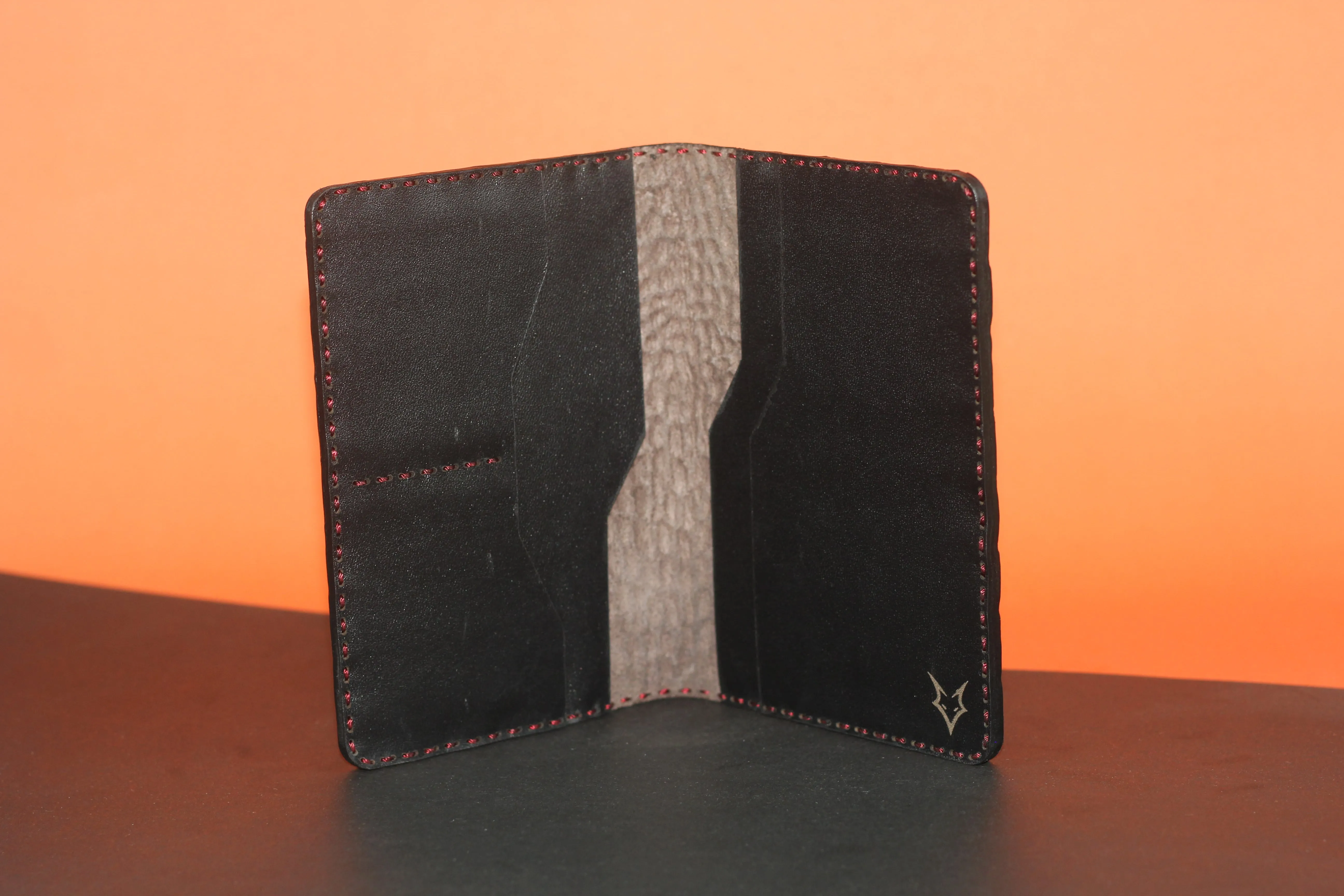 Unisex Genuine Leather Wallet With High-Glossed Maroon Crocodile Textured Finish | Exotic Bifold Passport Wallet