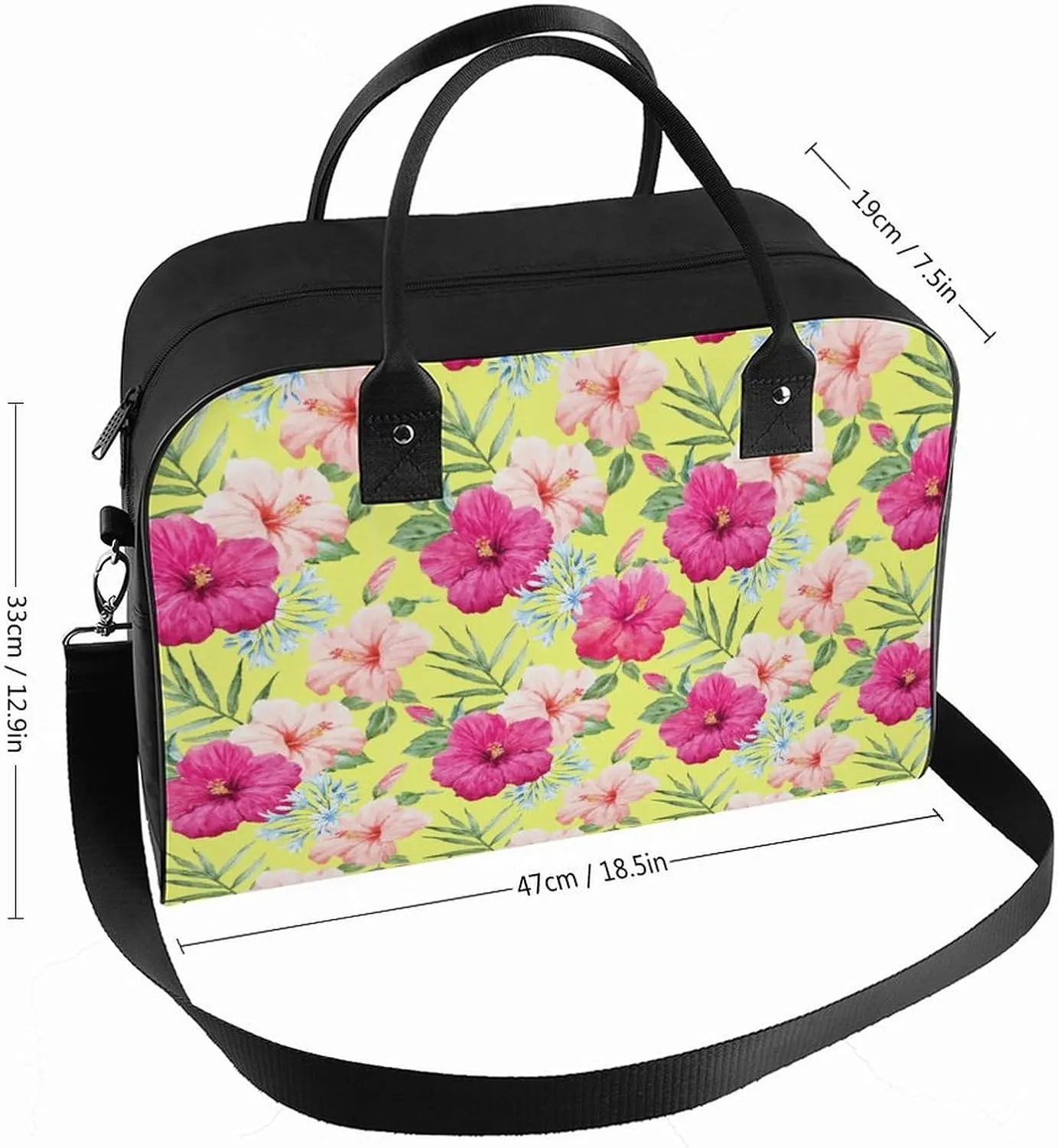 Unisex Shoulder Nylon Santa Gifts Retro Handbag for Business Trip 13" X 19" X 8"
