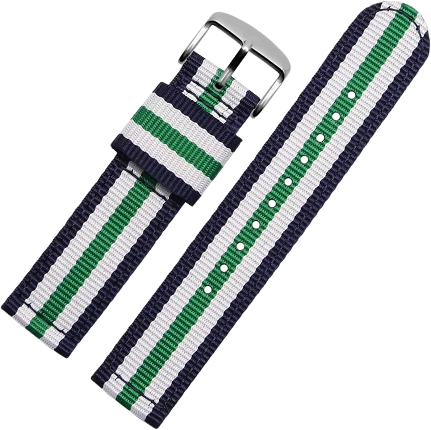 Universal Strap,18/20/22/24mm Exquisite Workmanship Nylon Canvas Men Sport Watch Band for Classic Analogue Watch