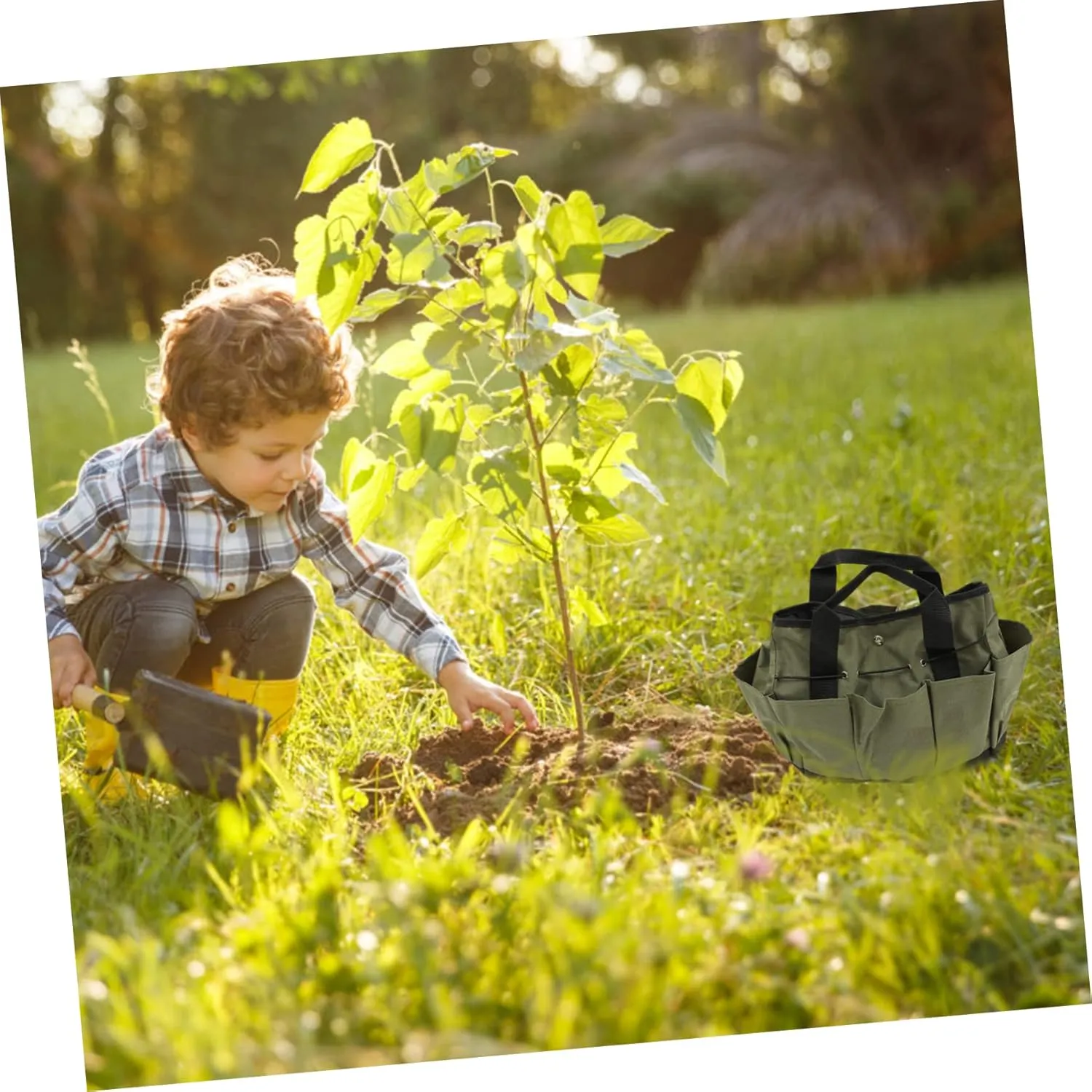 Uonlytech Garden Buggy Bag Garden Tools Bag Garden Tool Organizer Gardening Supplies Tote Bag for Garden