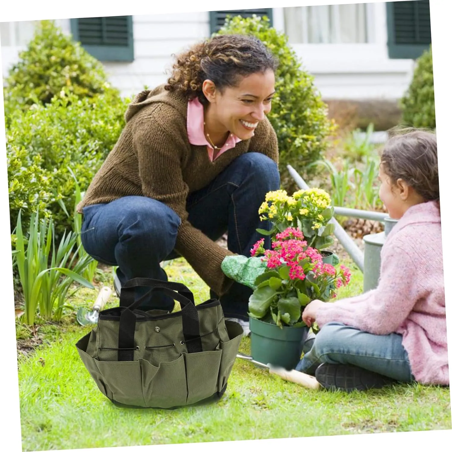 Uonlytech Garden Buggy Bag Garden Tools Bag Garden Tool Organizer Gardening Supplies Tote Bag for Garden
