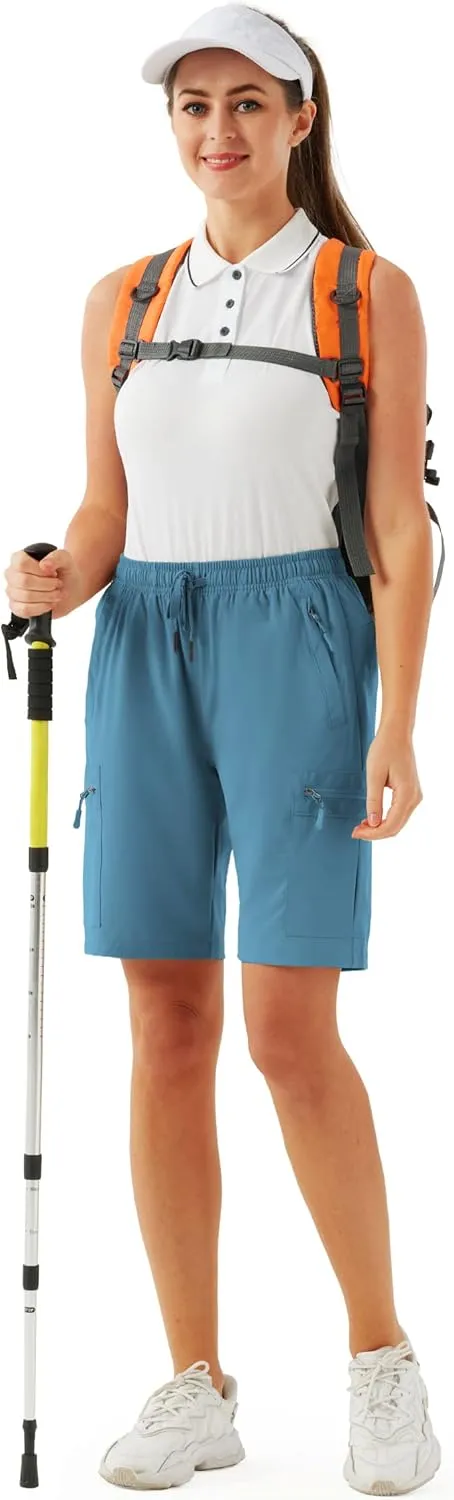 URBEST Women's Hiking Cargo Shorts Quick Dry Lightweight Summer Shorts for Women Outdoor Travel Golf Active