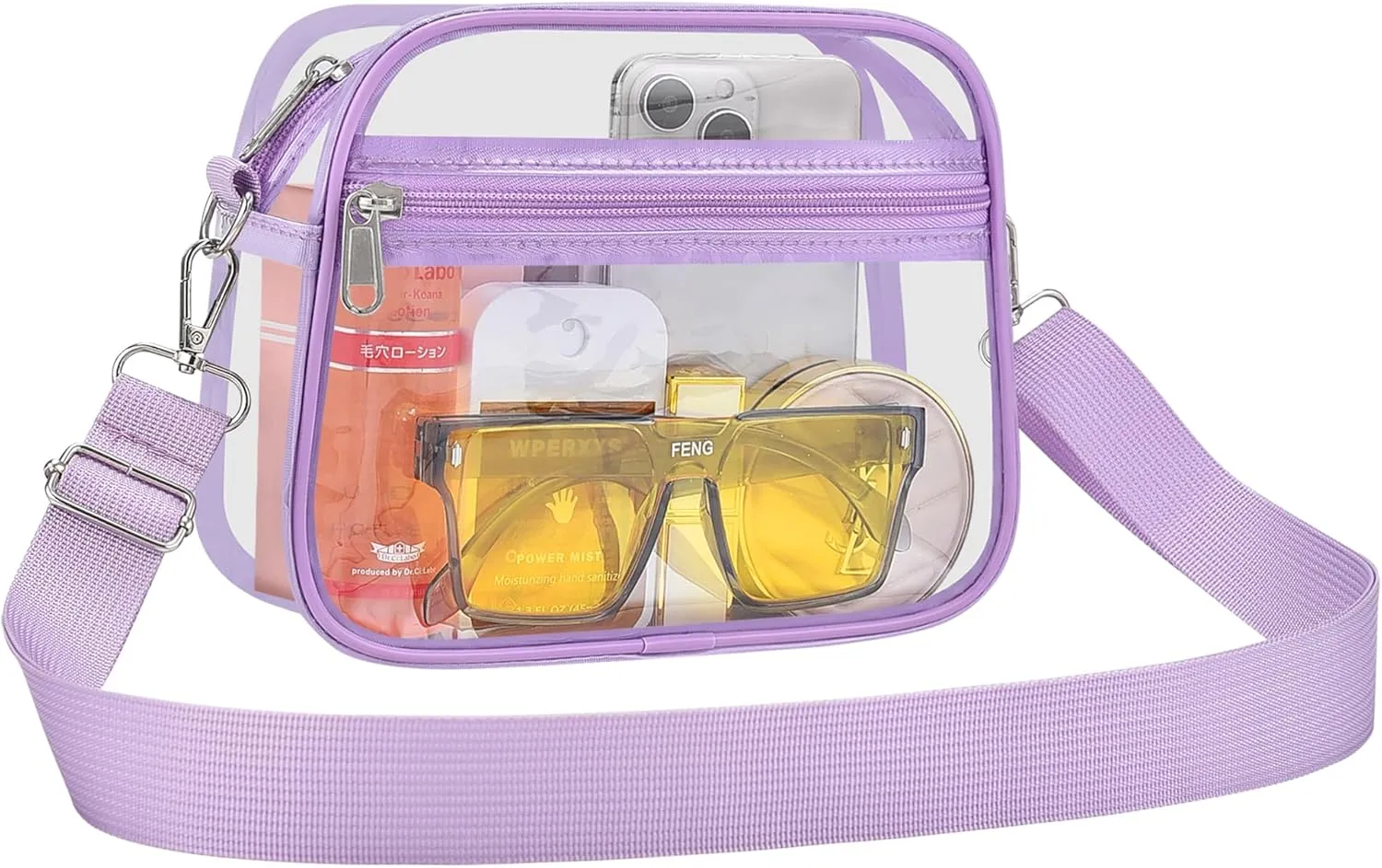 USPECLARE Clear Bag for Stadium Events Clear Purse for Women and Men for Sports Events Concerts Festivals