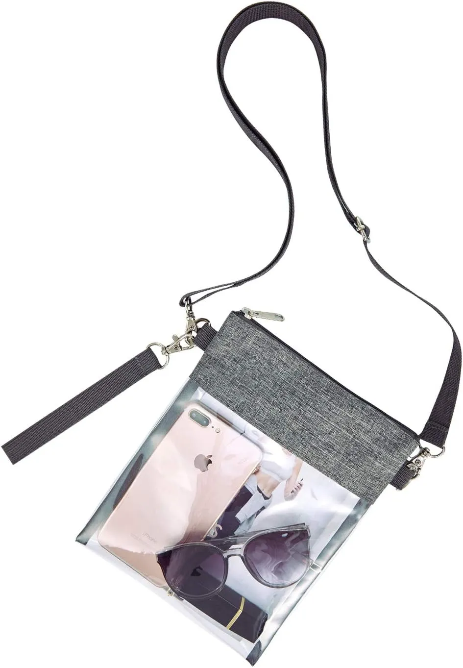 USPECLARE Clear Crossbody Purse Bag Stadium Approved Clear Tote Bag for Work Concert Sports