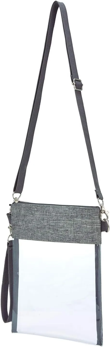 USPECLARE Clear Crossbody Purse Bag Stadium Approved Clear Tote Bag for Work Concert Sports