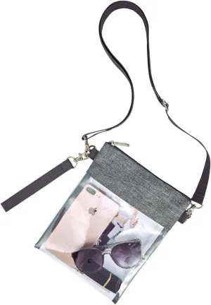 USPECLARE Clear Crossbody Purse Bag Stadium Approved Clear Tote Bag for Work Concert Sports