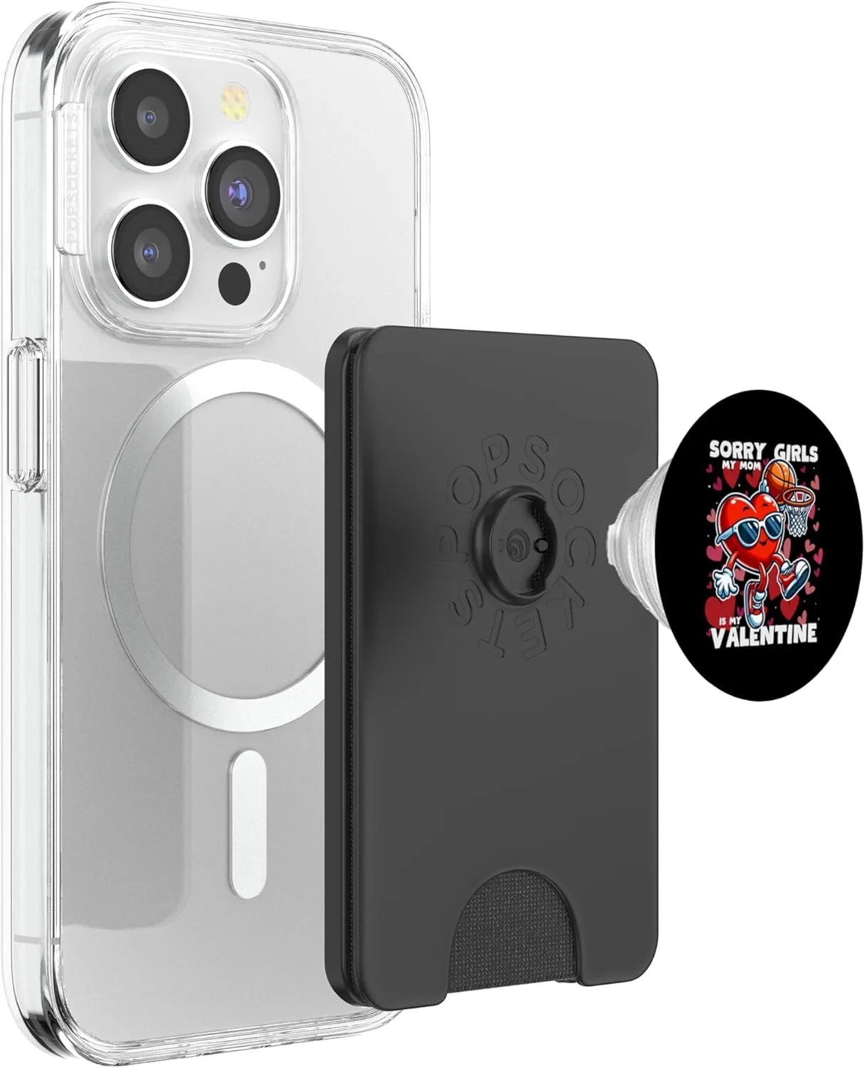 Valentines Day Basketball Dunking Sports Slam Men Boys Kids PopSockets PopWallet for MagSafe