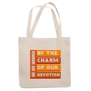 Valentines Gift for Couples Showing Passionate Devotion Natural White Multicolor Canvas Tote Bag