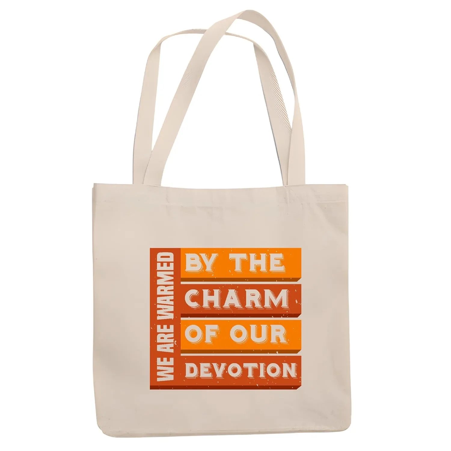 Valentines Gift for Couples Showing Passionate Devotion Natural White Multicolor Canvas Tote Bag