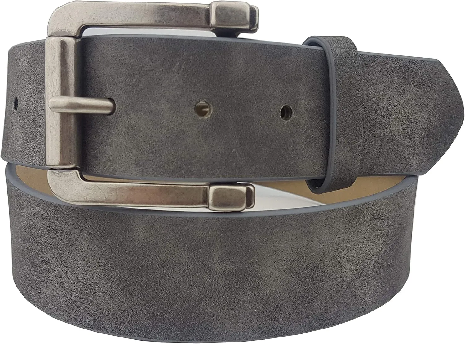 Vegan Plain Belt with Matte Silver Buckle