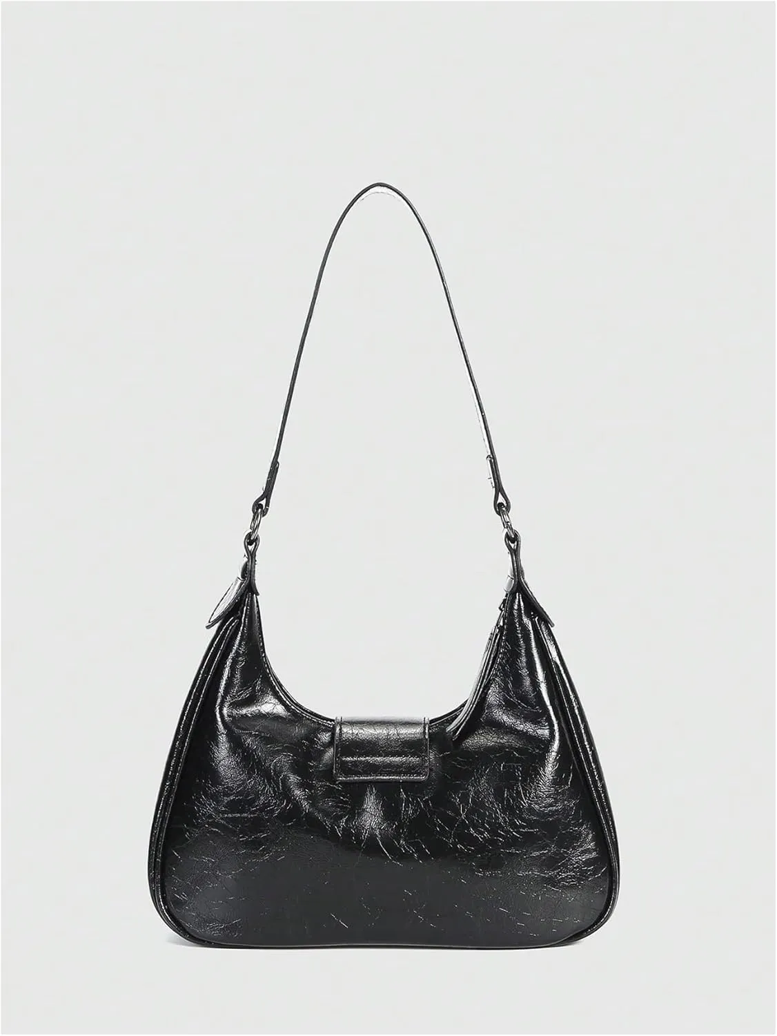 Verdusa Women's Hobo PU Leather Clutch Shoulder Bags Buckle Zipper Vintage Handbags
