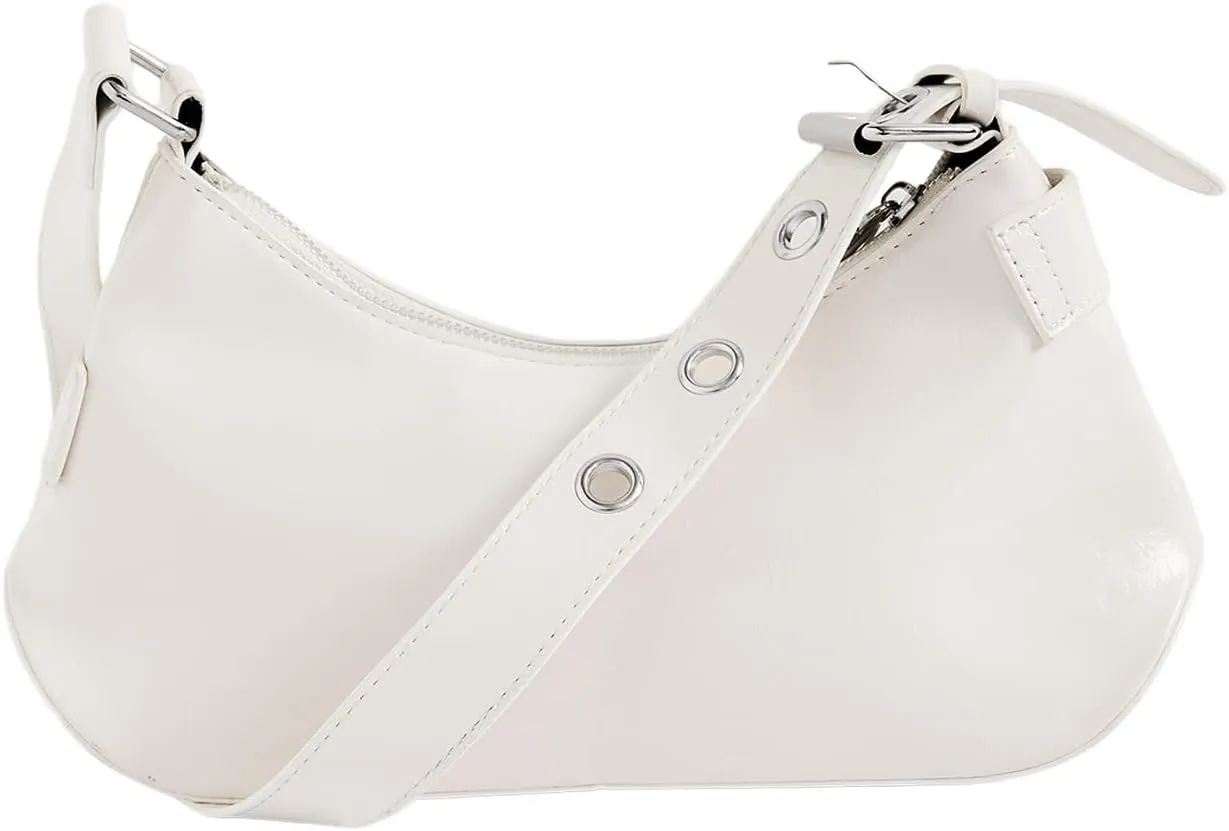 Verdusa Women's Shoulder Handbags Punk Leather Underarm Bag with Buckle