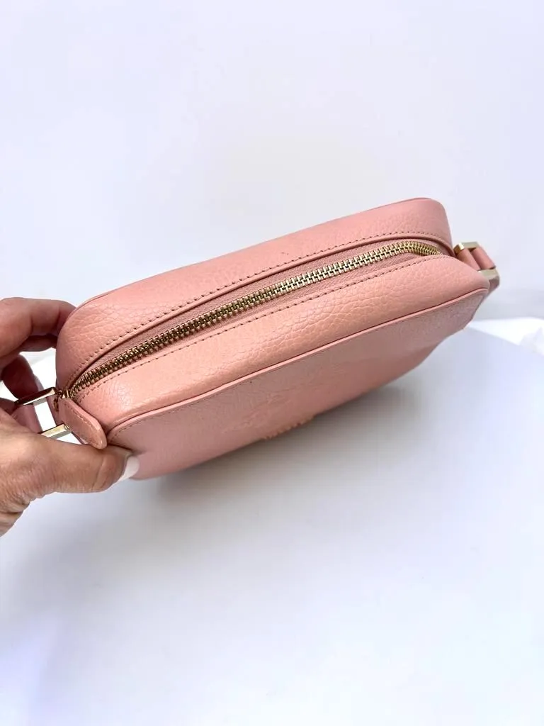 VERSACE MEDUSA TEXTURED LEATHER CROSSBODY BAG