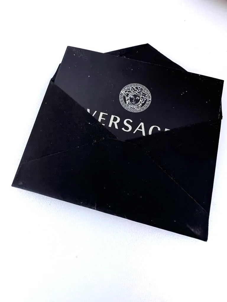 VERSACE MEDUSA TEXTURED LEATHER CROSSBODY BAG