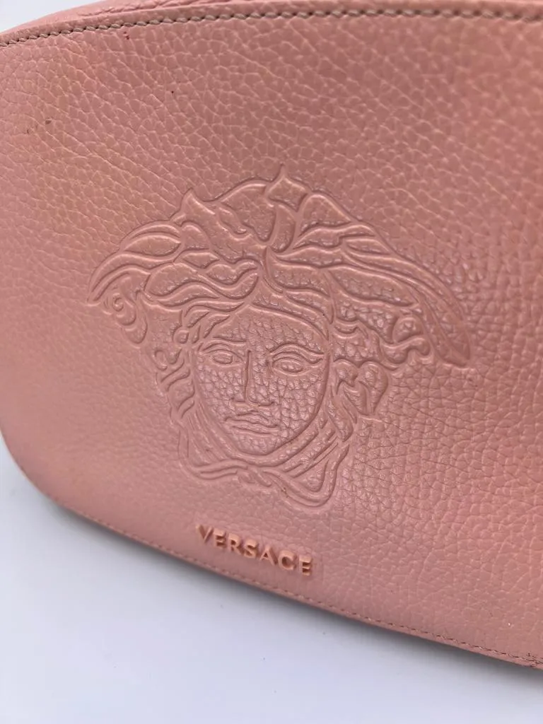 VERSACE MEDUSA TEXTURED LEATHER CROSSBODY BAG