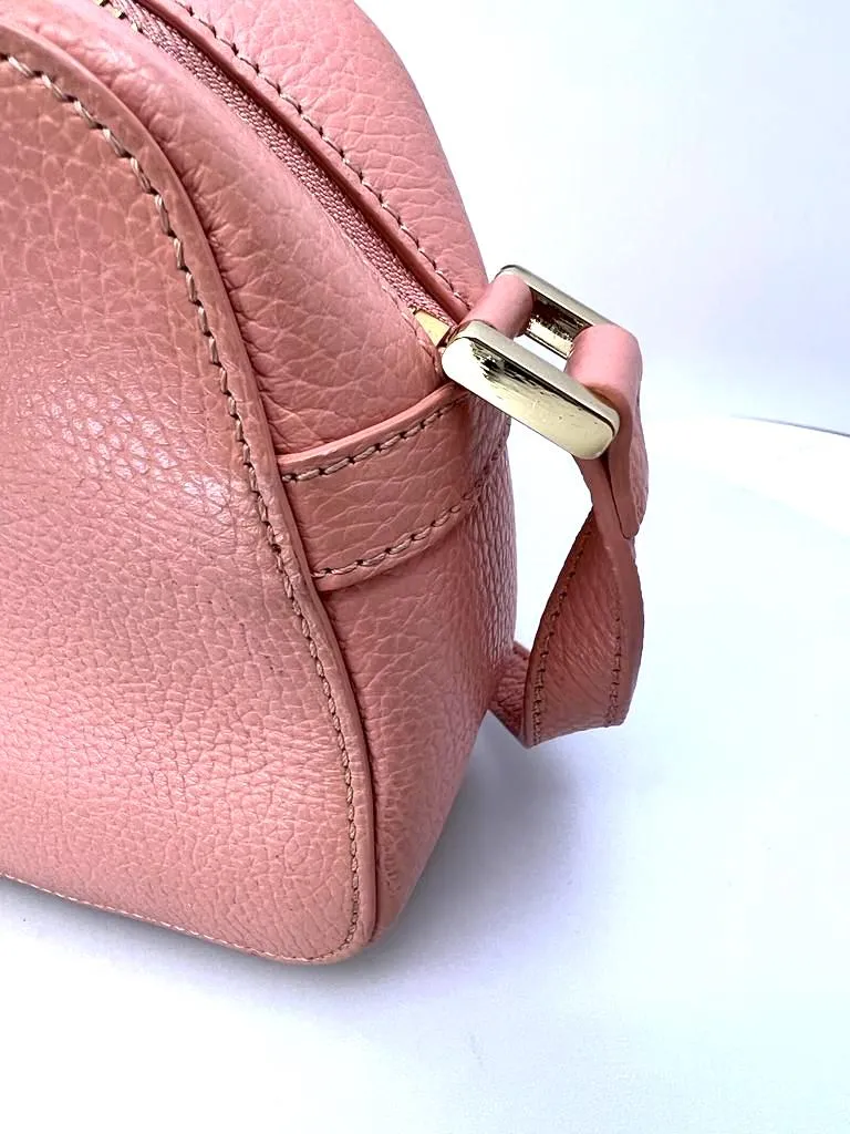VERSACE MEDUSA TEXTURED LEATHER CROSSBODY BAG