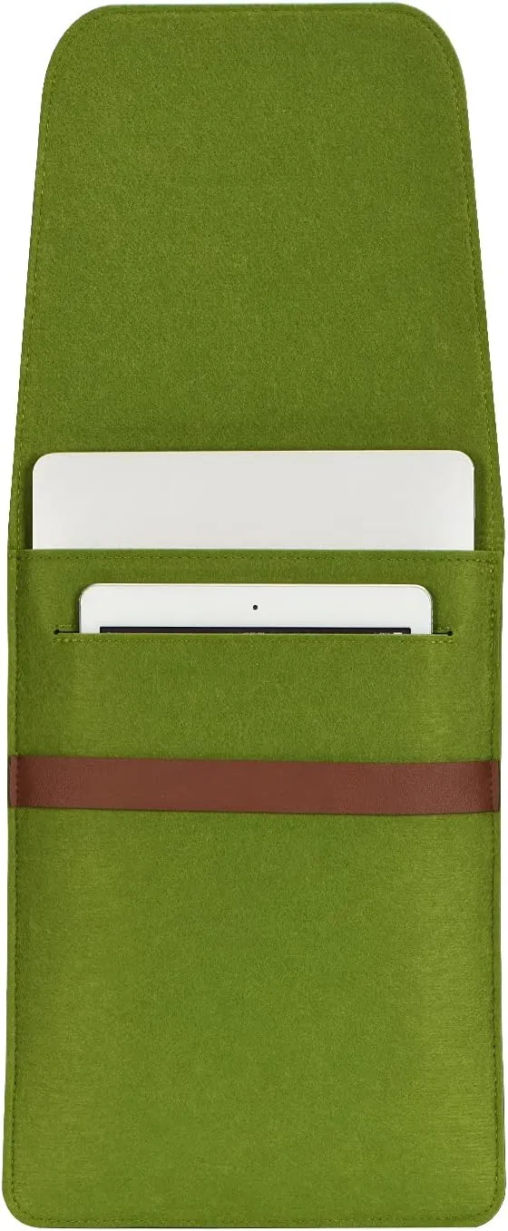 Vertical 15 Inch MacBook Pro Sleeve Protective Laptop Case for 16 Inch MacBook Pro 2019, 15 Inch MacBook Pro 2015-2019, Dell XPS 15 with Small Felt Accessory Bag(Army Green)