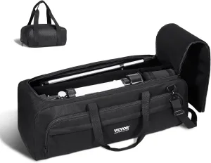 VEVOR Telescope Case, 30.3", Telescope Storage Bag with Fixed Buckles, Multi-Pocket & Detachable Divider, Shock-Absorbent Telescope Travel Carrying Bag for Optical Tube & Tripod, Counterweight Pocket
