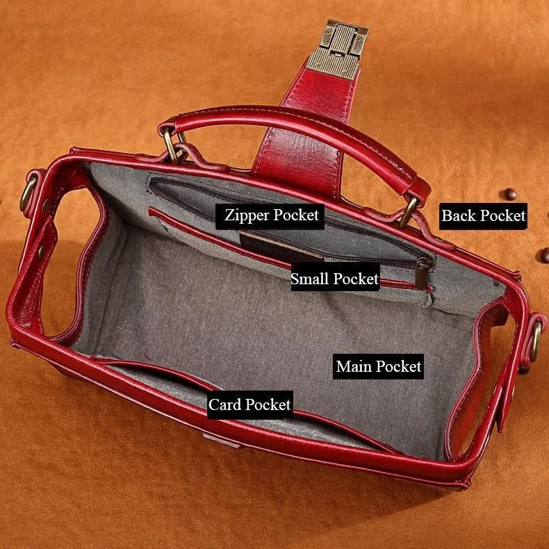 Vintage Chic Leather Doctor Bag – Timeless Elegance and Functionality