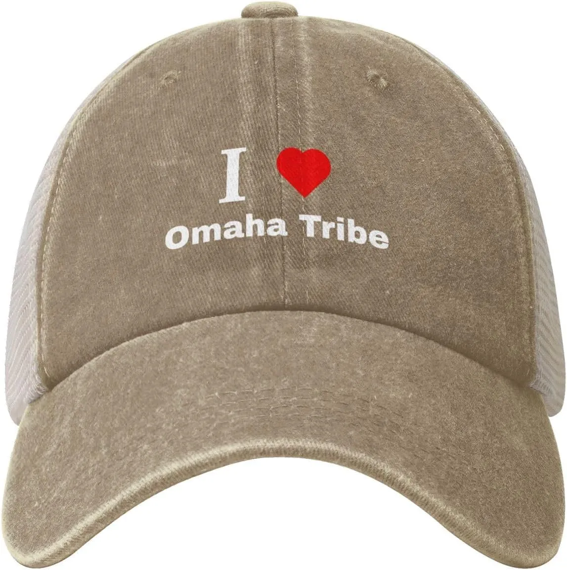Vintage I Love Omaha Tribe Baseball Cap for Men Women Hats Cotton Breathable Mesh Cap