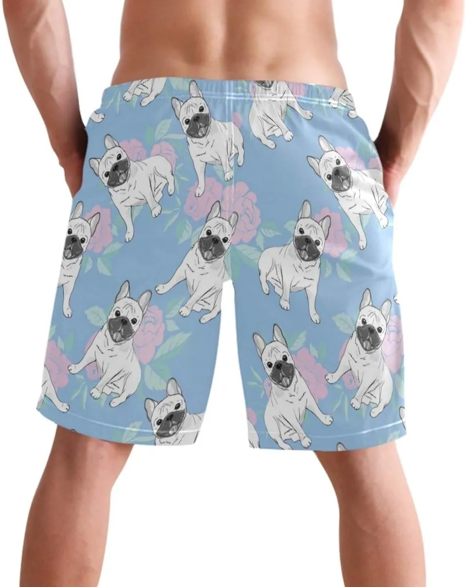 visesunny Fashion Funny Style Men's Beach Shorts Swim Trunks Quick Dry Casual Polyester Swim Shorts with Pockets S-XXL