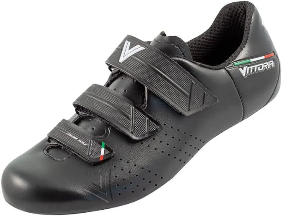 Vittoria Rapide Road Cycling Shoes (Black, EU 41 US 8 UK 7 ½)