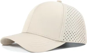 VOBOOM Men Quick Dry Baseball Cap Laser Cut Mesh Ball Curved Brim Snapback Hat
