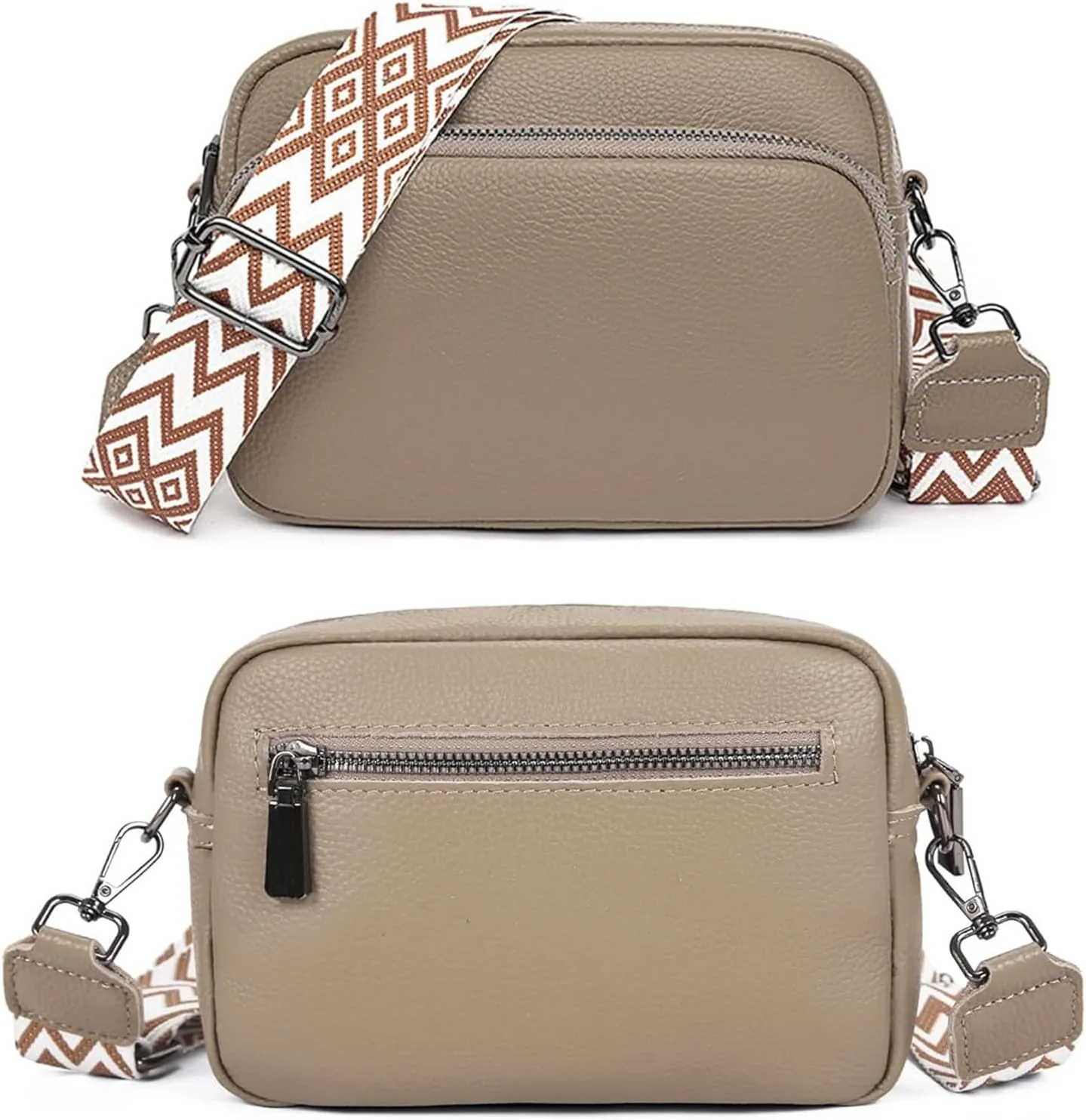 VODIU Crossbody Bags for Women Purses Handbags Leather Shoulder Bag with Guitar Strap Cross Body Bag for Woman Trendy Purse
