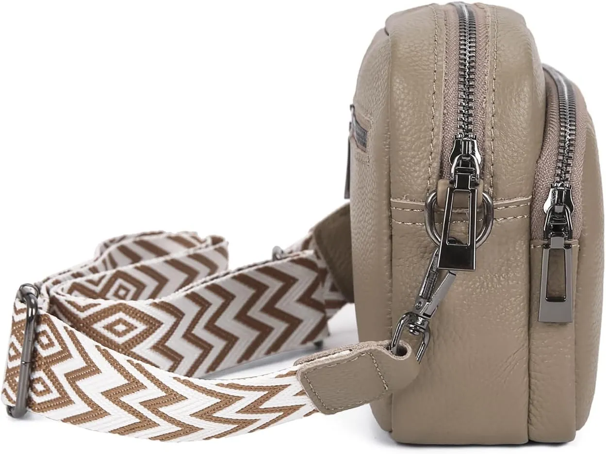 VODIU Crossbody Bags for Women Purses Handbags Leather Shoulder Bag with Guitar Strap Cross Body Bag for Woman Trendy Purse