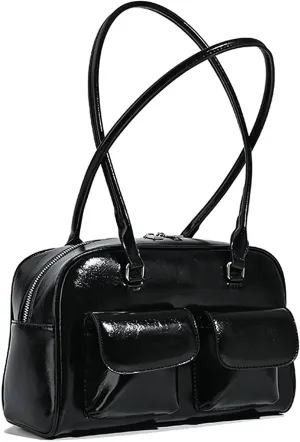 VODIU Shoulder Bag For Women,Retro Leather Tote Handbags Satchel Bag Trendy Clutch Purse