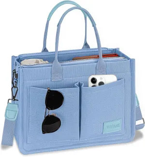 VOFANK Large Canvas Tote Bag for Women - Zipper Work Crossbody Purse Handbag Shoulder Satchel Travel Gym Everyday Bag