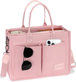 VOFANK Large Canvas Tote Bag for Women - Zipper Work Crossbody Purse Handbag Shoulder Satchel Travel Gym Everyday Bag