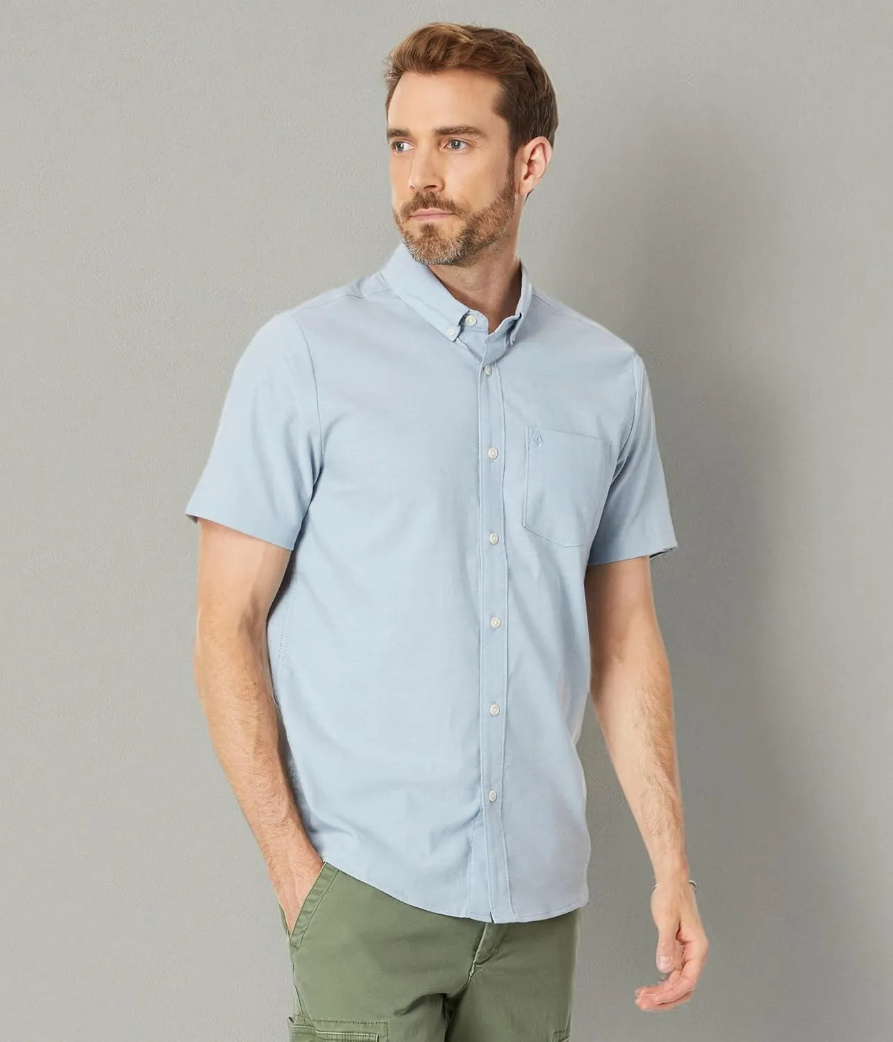 Volcom Men's Everett Oxford Short Sleeve Shirt