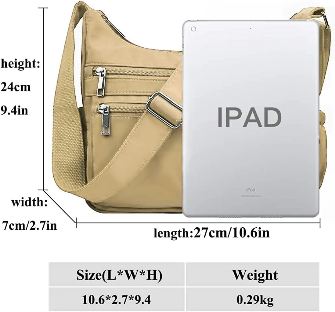 VOLGANIK ROCK Crossbody Bags for Women RFID Lightweight Travel Shoulder Bag Waterproof Nylon purses and handbags Pocketbook
