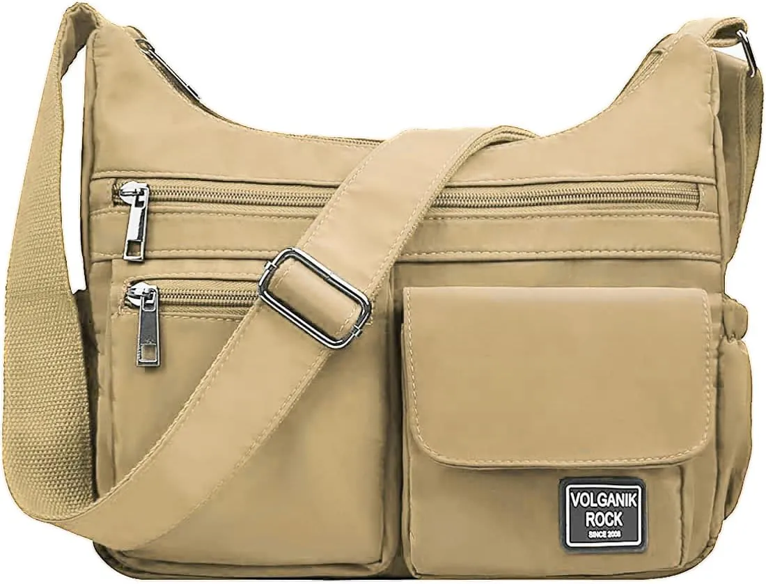 VOLGANIK ROCK Crossbody Bags for Women RFID Lightweight Travel Shoulder Bag Waterproof Nylon purses and handbags Pocketbook