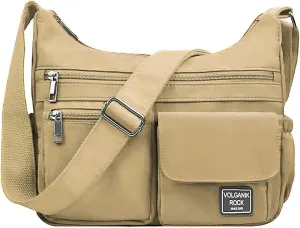 VOLGANIK ROCK Crossbody Bags for Women RFID Lightweight Travel Shoulder Bag Waterproof Nylon purses and handbags Pocketbook