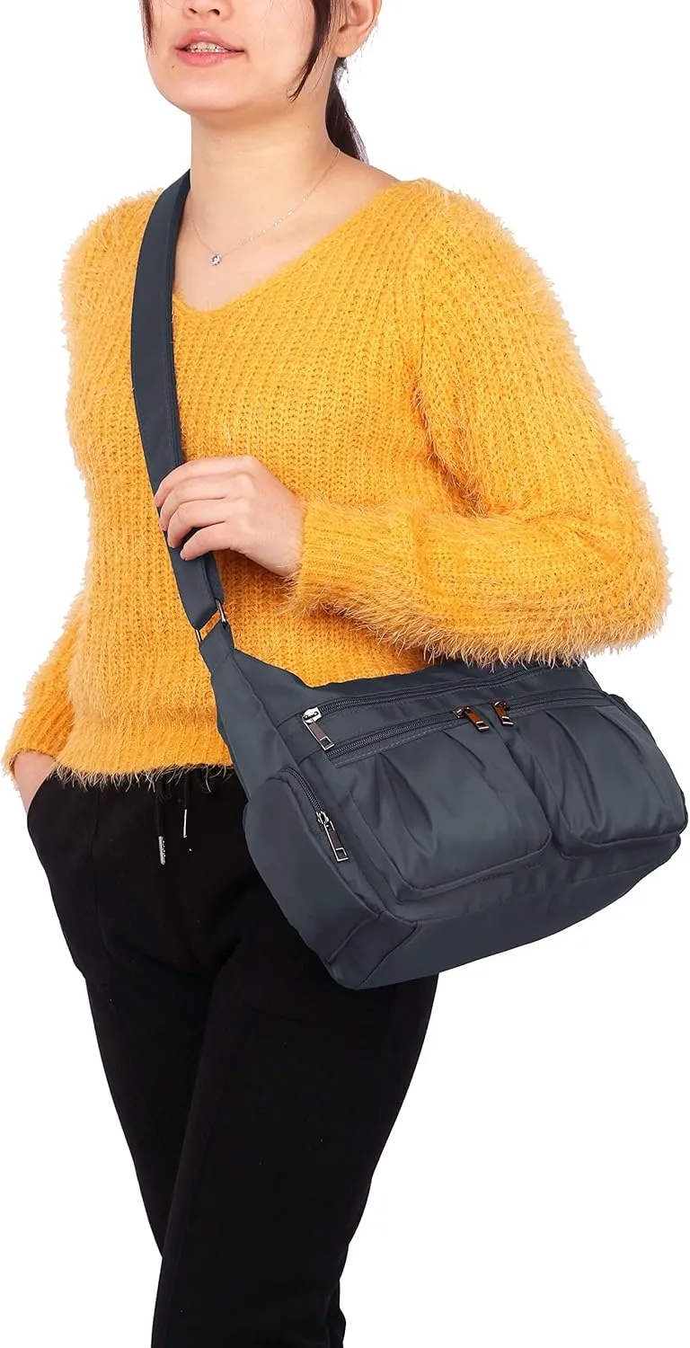 VOLGANIK ROCK Crossbody Purses for Women Shoulder Handbags Lightweight Waterproof Nylon Travel Bag Ladies Pocketbooks