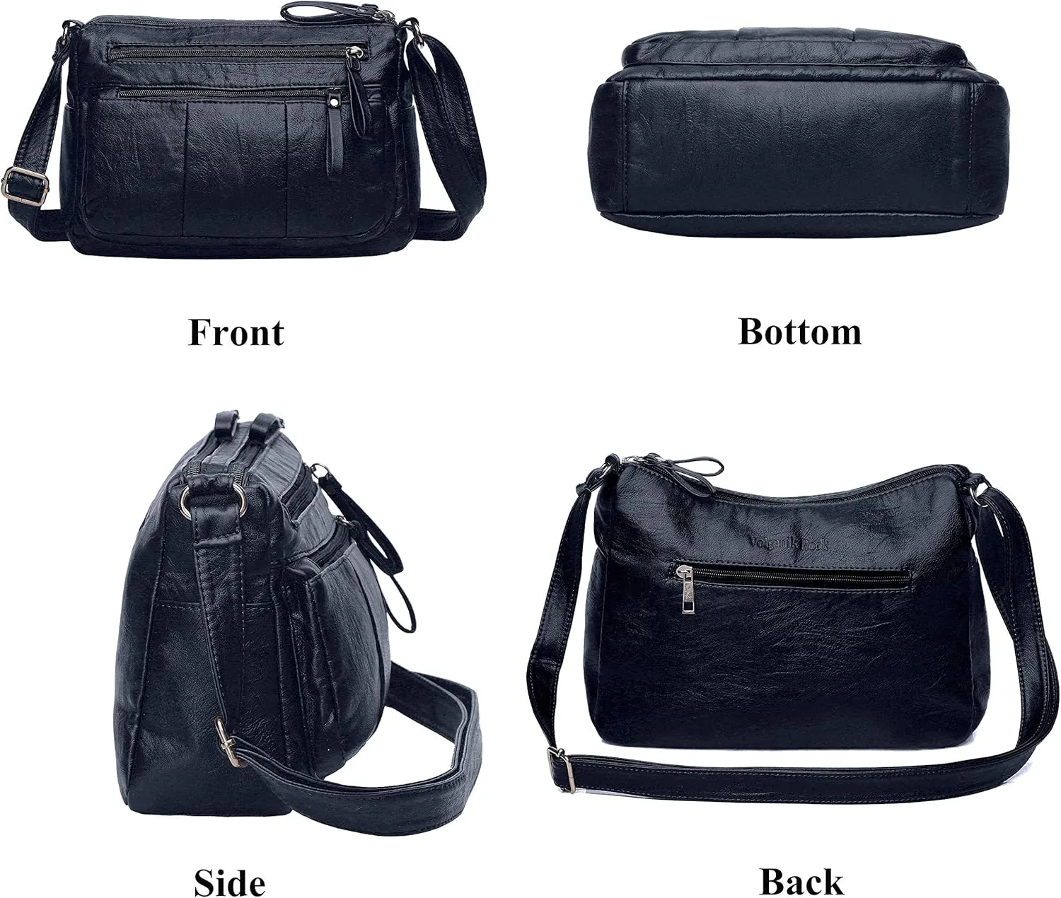 VOLGANIK ROCK Purses for Women Soft PU Leather Shoulder Bag Ladies Crossbody Purse and handbags Lightweight Pocketbook