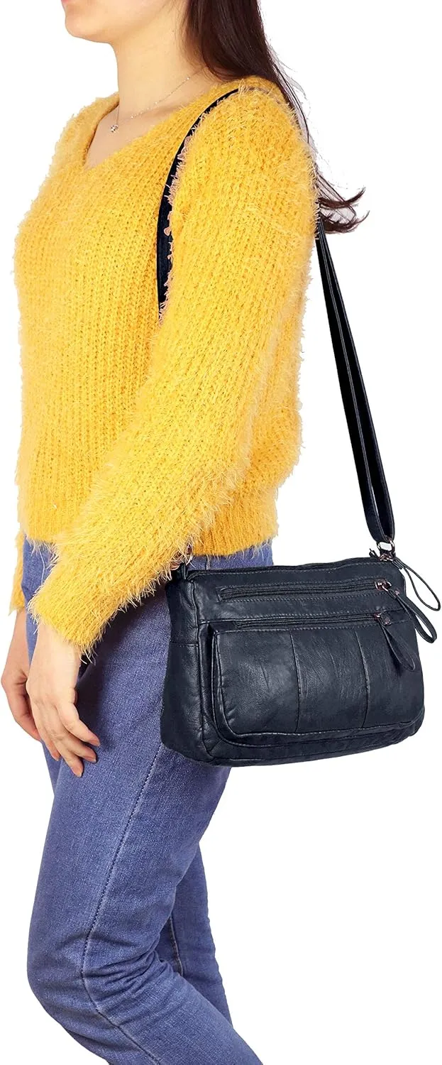 VOLGANIK ROCK Purses for Women Soft PU Leather Shoulder Bag Ladies Crossbody Purse and handbags Lightweight Pocketbook