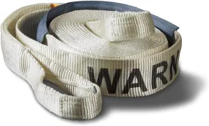 WARN 88924 Nylon Webbing Premium Recovery Strap, 10.8 Ton (21,600 lb) Capacity, 3" Width x 30' Length, White